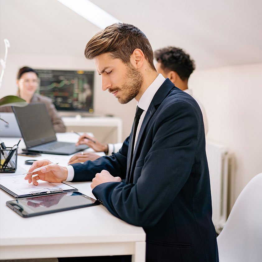 Man taking notes info-10